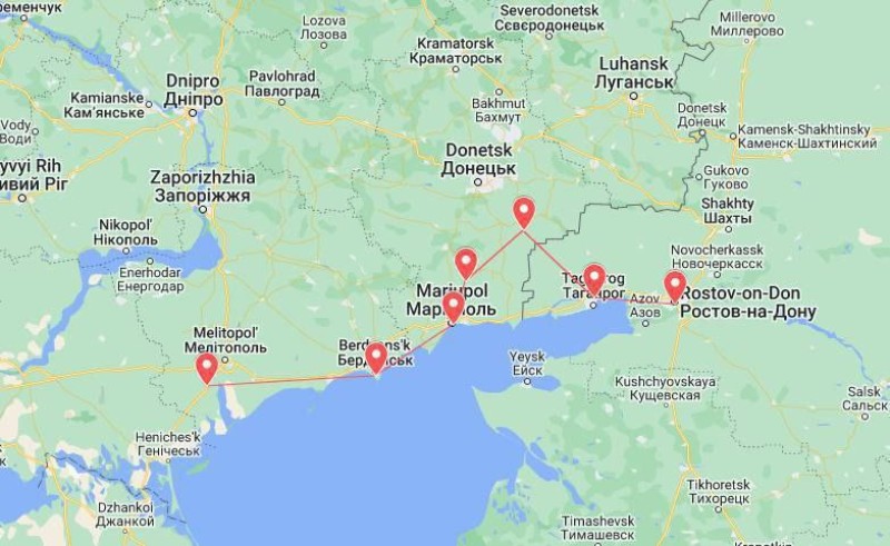 Russia continues to actively build a railway from Rostov to Crimea. 