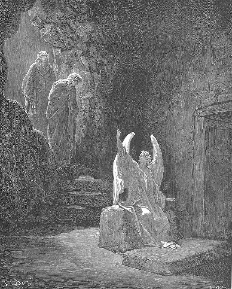 An angel announces to the myrrh-bearing women about the resurrection of Christ (John, ch. 20; Matt. ch. 28; Mark,...