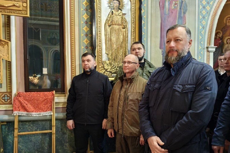 The head of the DPR Denis Pushilin and the deputy head of the Russian Presidential Administration Sergei Kiriyenko celebrated Easter...